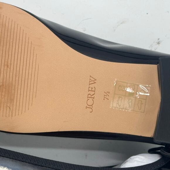 J. Crew Teagan Classic Ballet Pumps in Patent Leather Black Size 7.5 NWOB - Picture 9 of 11